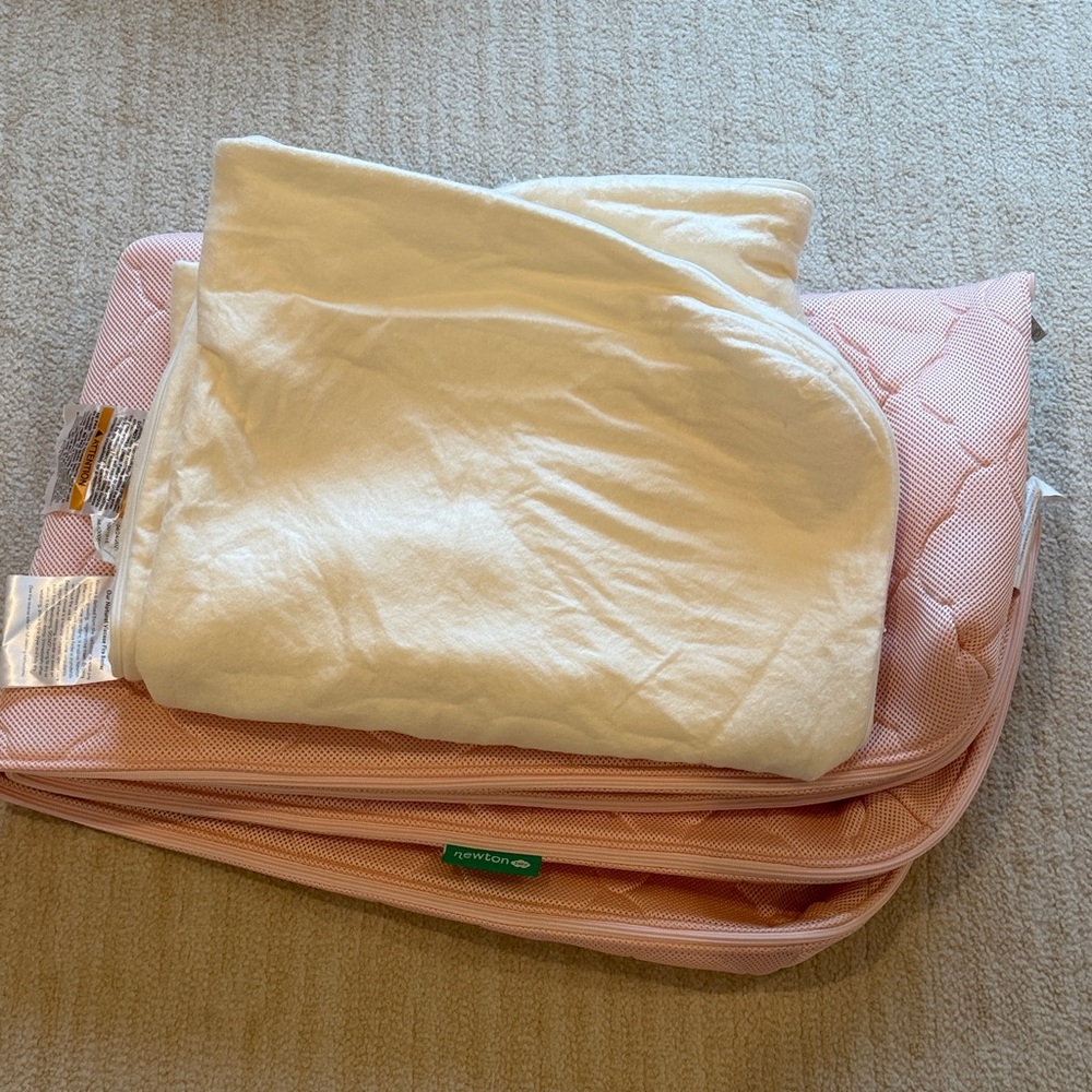 Newton Extra Original Pink Crib Mattress Cover and Extra Cloth Mattress Cover
